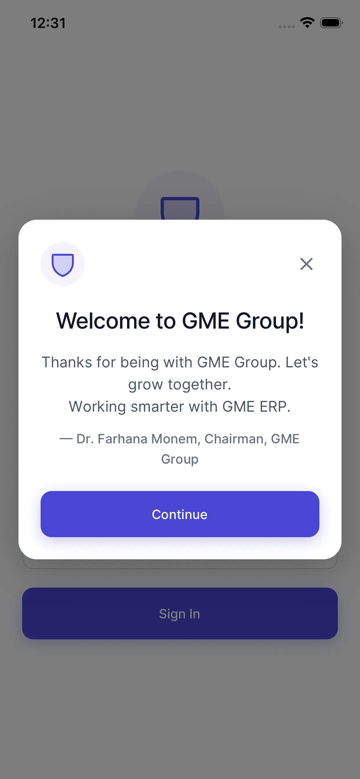 GME Service — Employee Management Mobile Application screenshot 2