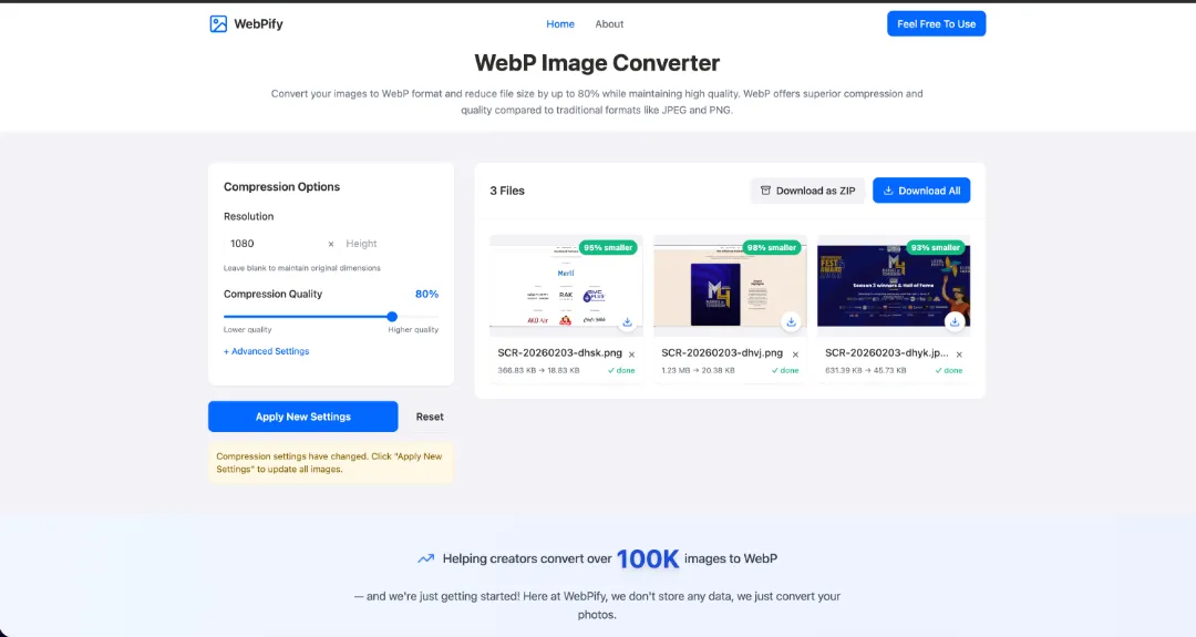WebPify screenshot 1