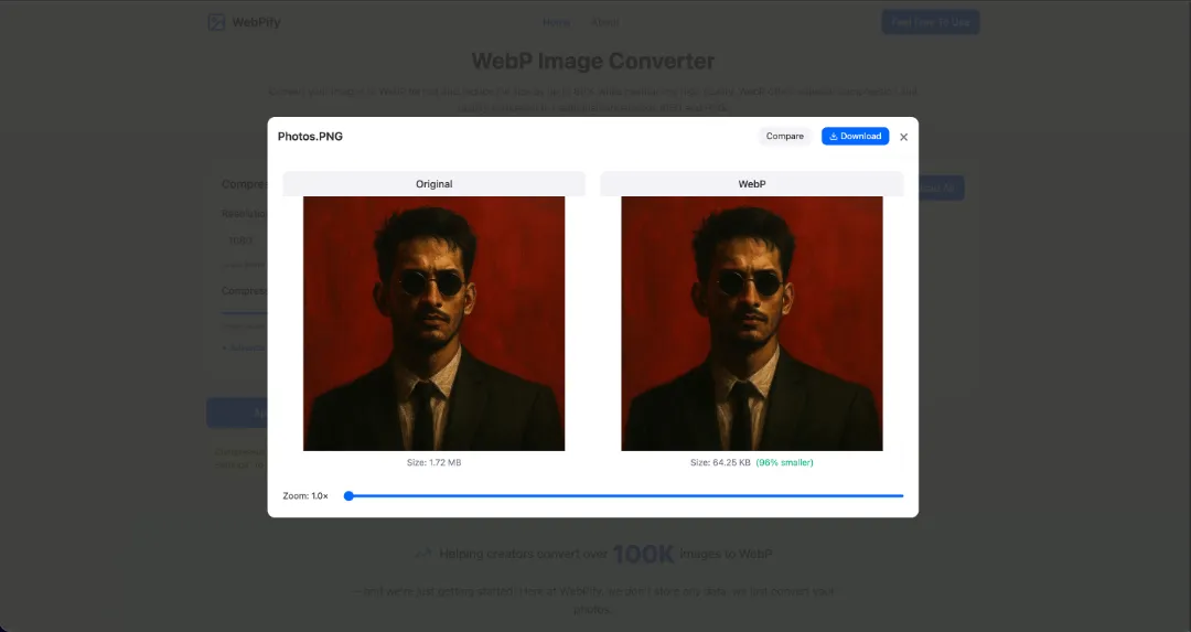 WebPify screenshot 2
